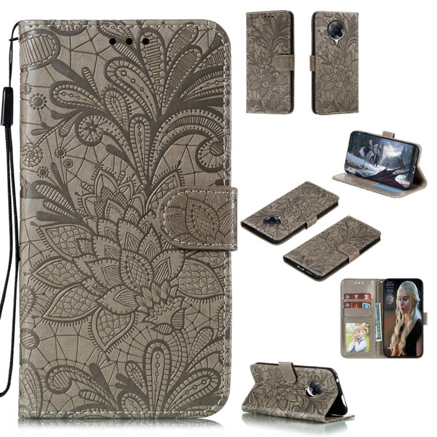 Lace Flower Embossing Pattern Horizontal Flip Leather Case , with Holder & Card Slots & Wallet & ...