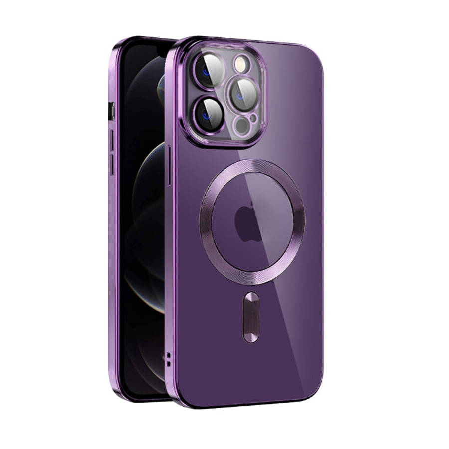 CD Texture Plating TPU MagSafe Phone Case with Lens Film, For iPhone 13 Pro Max, For iPhone 12, F...