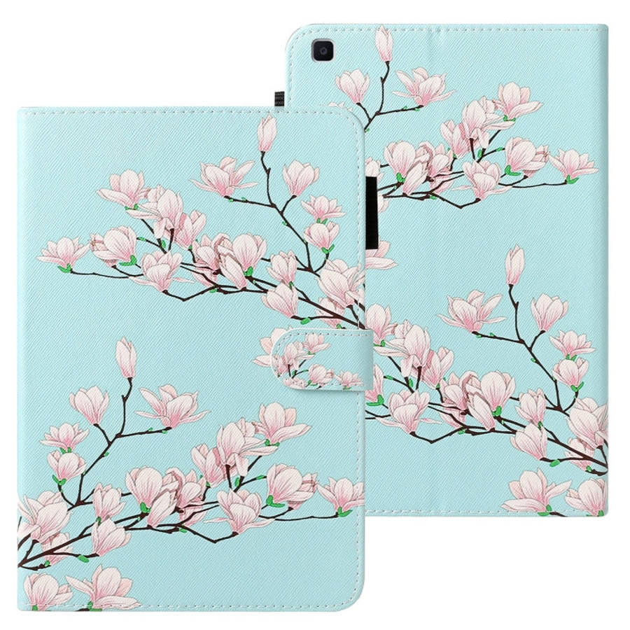Cross Texture Painted Horizontal  Leather Case with Sleep / Wake-up Function & Card Slot & Holder...