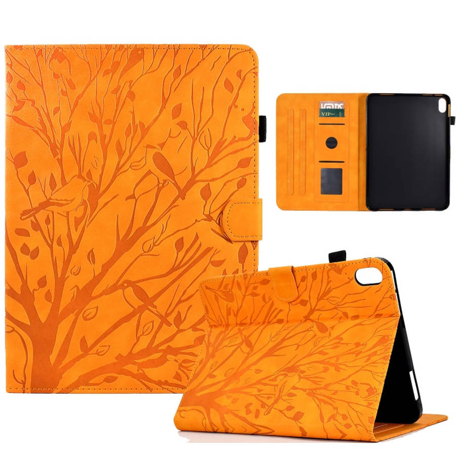 Fortune Tree Pressure Flower PU Tablet Case with Wake-up / Sleep Function, For iPad 10.2 2019 202...