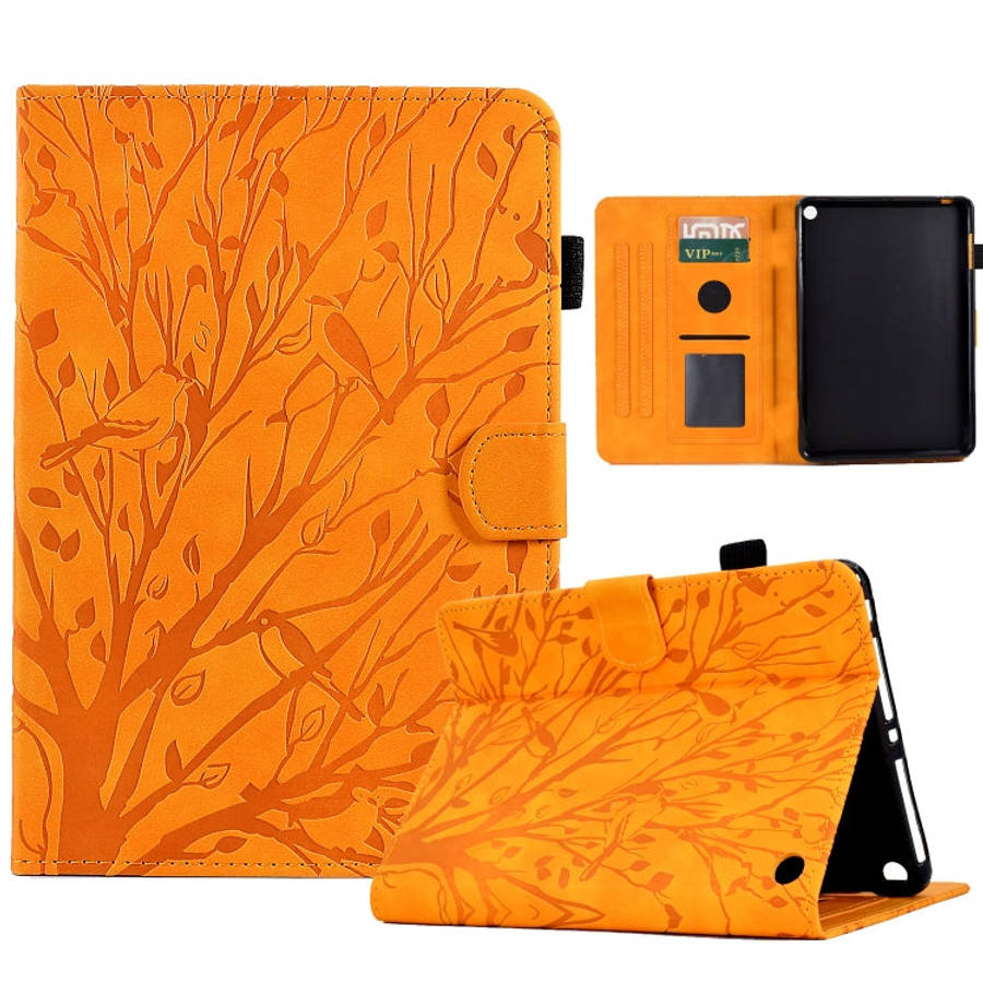 Fortune Tree Pressure Flower PU Tablet Case with Wake-up / Sleep Function, For iPad 10.2 2019 202...