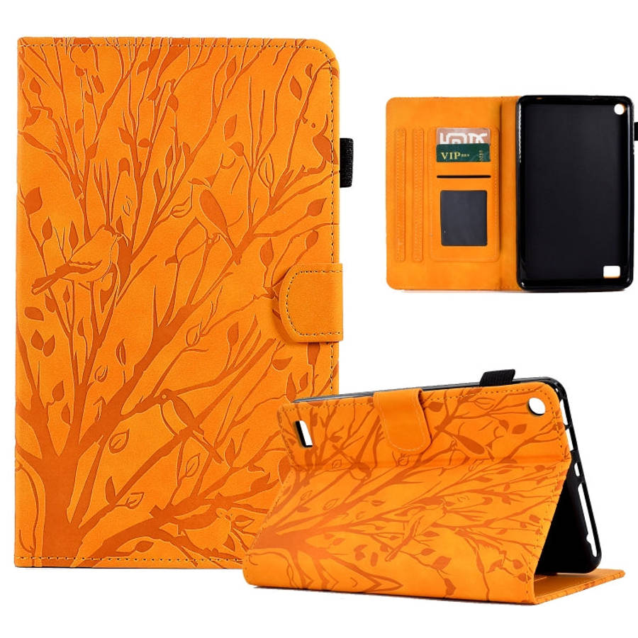 Fortune Tree Pressure Flower PU Tablet Case with Wake-up / Sleep Function, For iPad 10.2 2019 202...