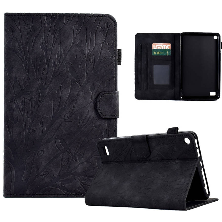 Fortune Tree Pressure Flower PU Tablet Case with Wake-up / Sleep Function, For iPad 10.2 2019 202...