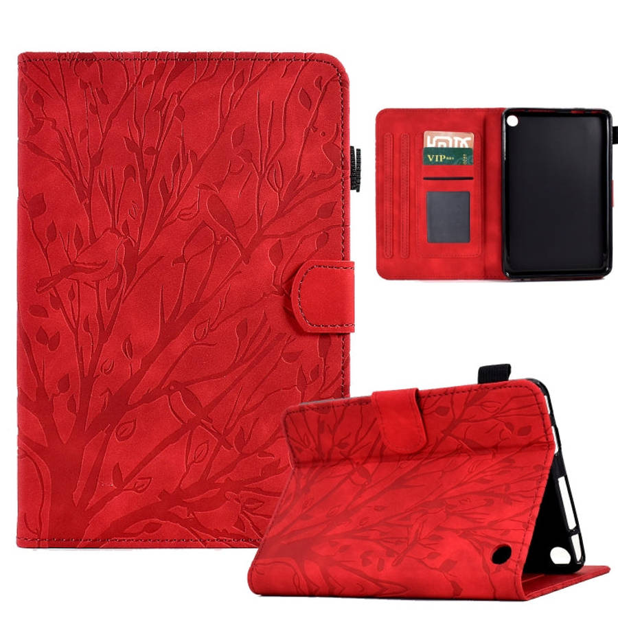 Fortune Tree Pressure Flower PU Tablet Case with Wake-up / Sleep Function, For Amazon Fire 7 2022...