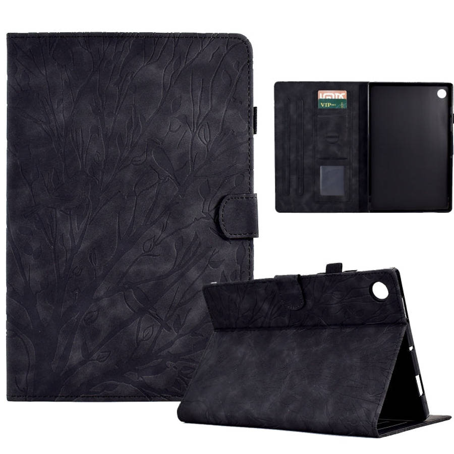 Fortune Tree Pressure Flower PU Tablet Case with Wake-up / Sleep Function, For Lenovo Tab M9, For...
