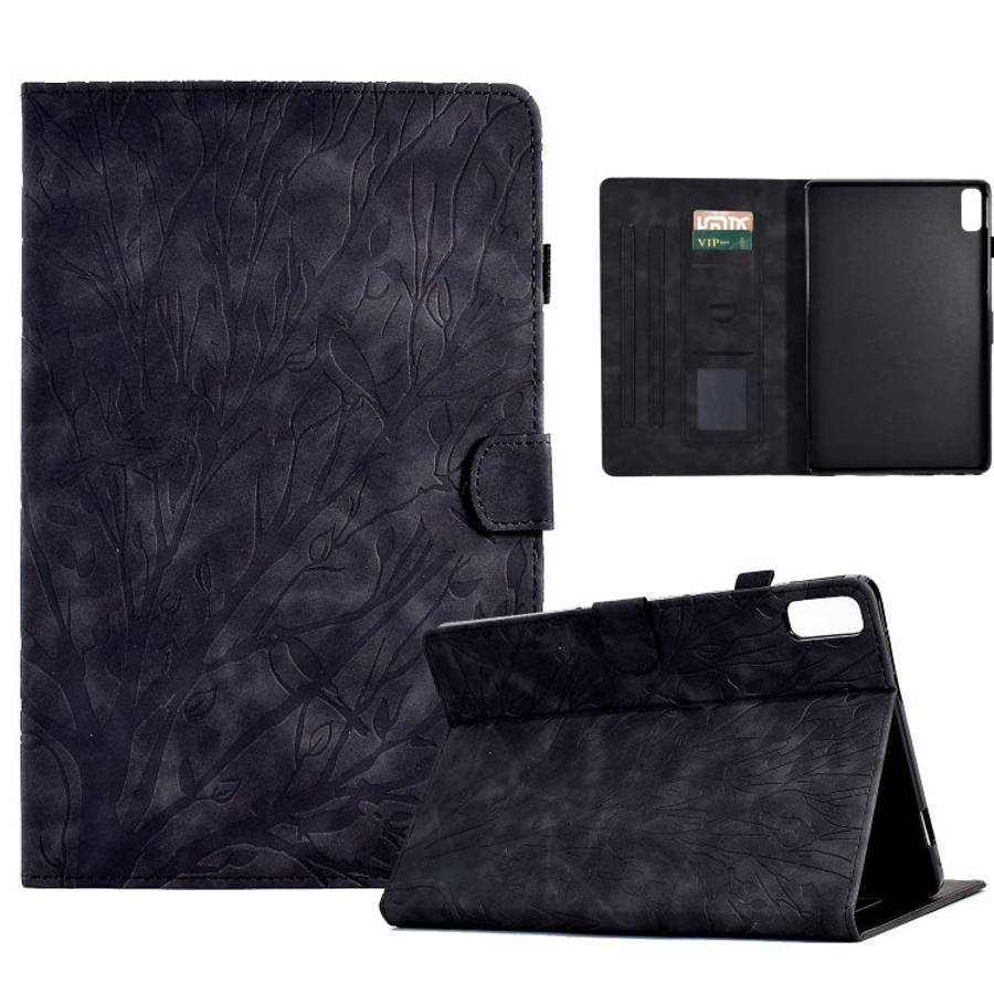 Fortune Tree Pressure Flower PU Tablet Case with Wake-up / Sleep Function, For Lenovo Tab M9, For...