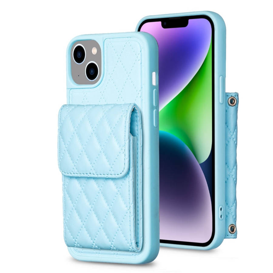 Vertical Wallet Rhombic Leather Phone Case, For iPhone 14, For iPhone 14 Plus, For iPhone 14 Pro,...