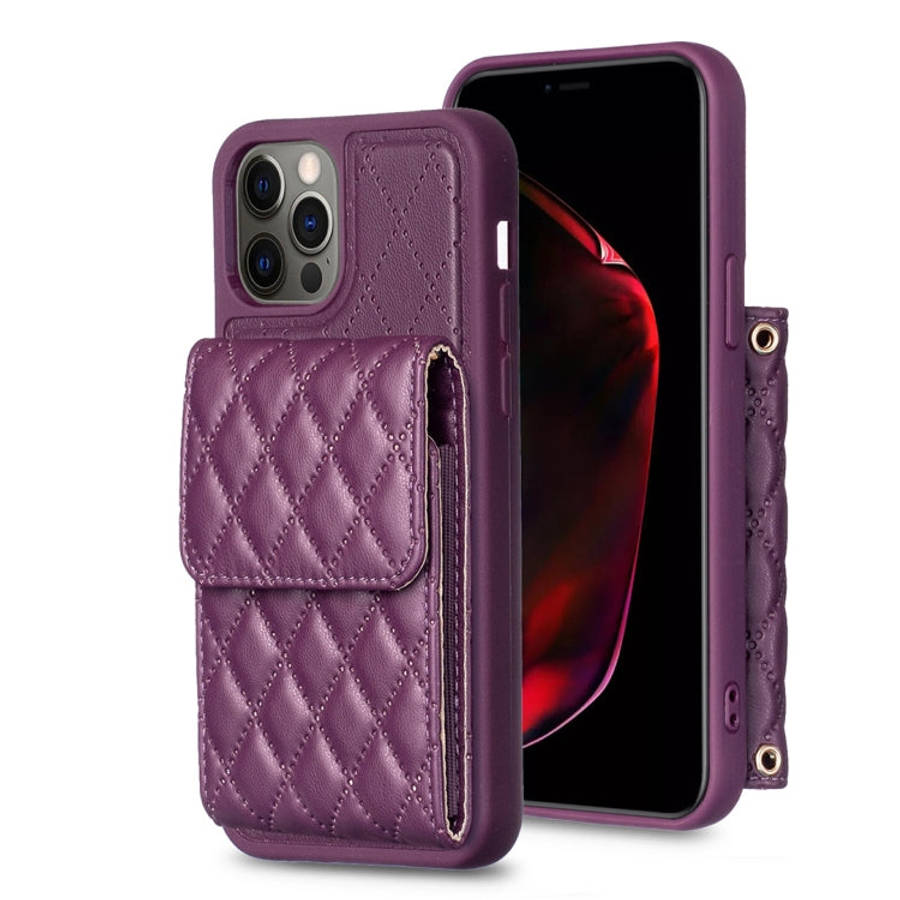 Vertical Wallet Rhombic Leather Phone Case, For iPhone 14, For iPhone 14 Plus, For iPhone 14 Pro,...