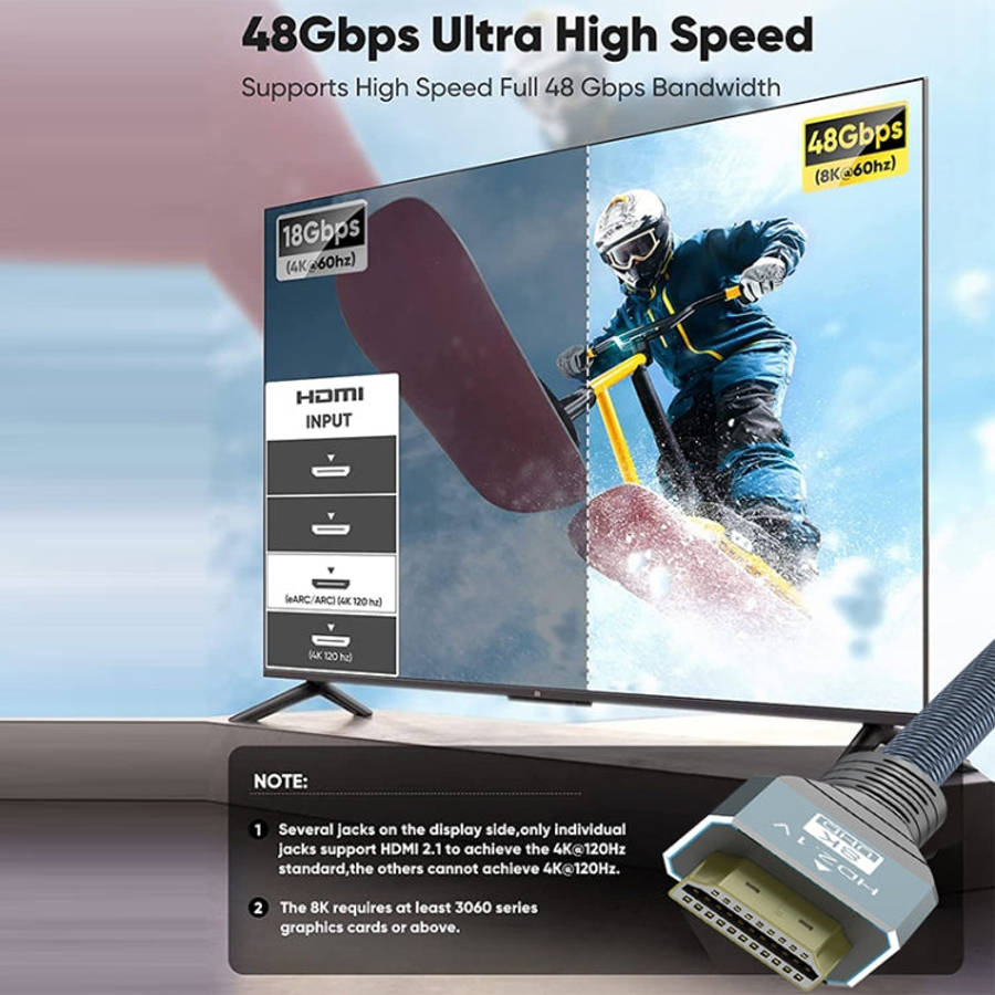 HDMI 2.1 Version 8K 60Hz UHD 48Gbps Cable, 1m, 2m, 3m
