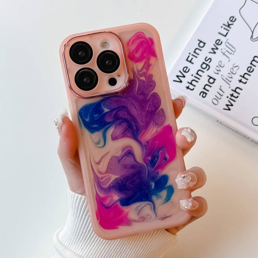 Oil Painting Electroplating TPU Phone Case, For iPhone 14, For iPhone 14 Pro, For iPhone 14 Plus,...