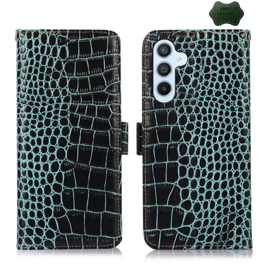Crocodile Top Layer Cowhide Leather Phone Case, For Samsung Galaxy Xcover 7, For Samsung Galaxy M...