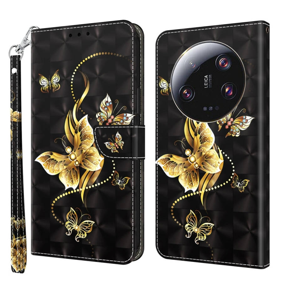 3D Painted Pattern Leather Phone Case, For Xiaomi Redmi Note 13 Pro+, For Xiaomi Redmi Note 13 Pr...