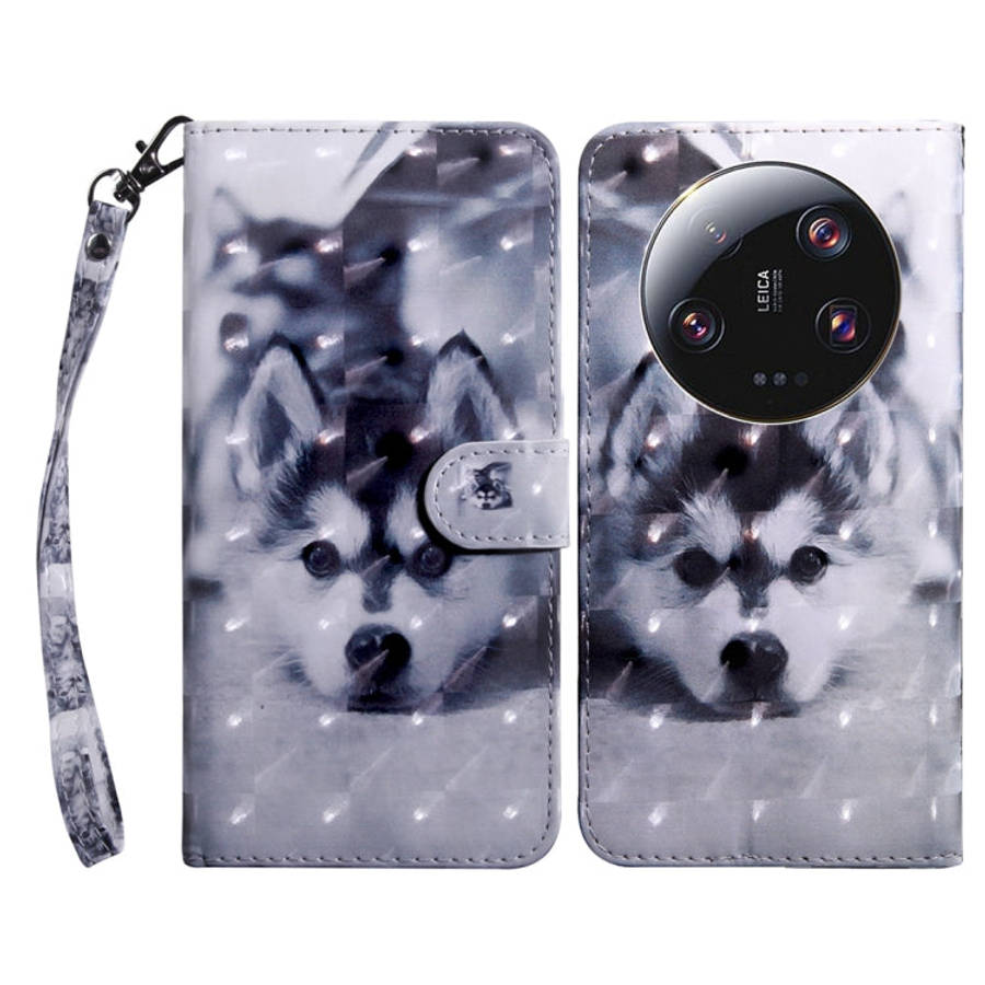 3D Painted Pattern Leather Phone Case, For Xiaomi Redmi Note 13 Pro+, For Xiaomi Redmi Note 13 Pr...