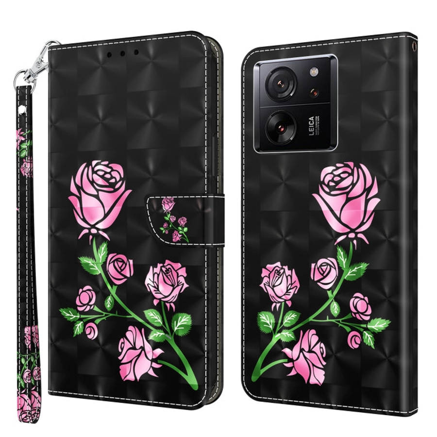 3D Painted Pattern Leather Phone Case, For Xiaomi Redmi Note 13 Pro+, For Xiaomi Redmi Note 13 Pr...