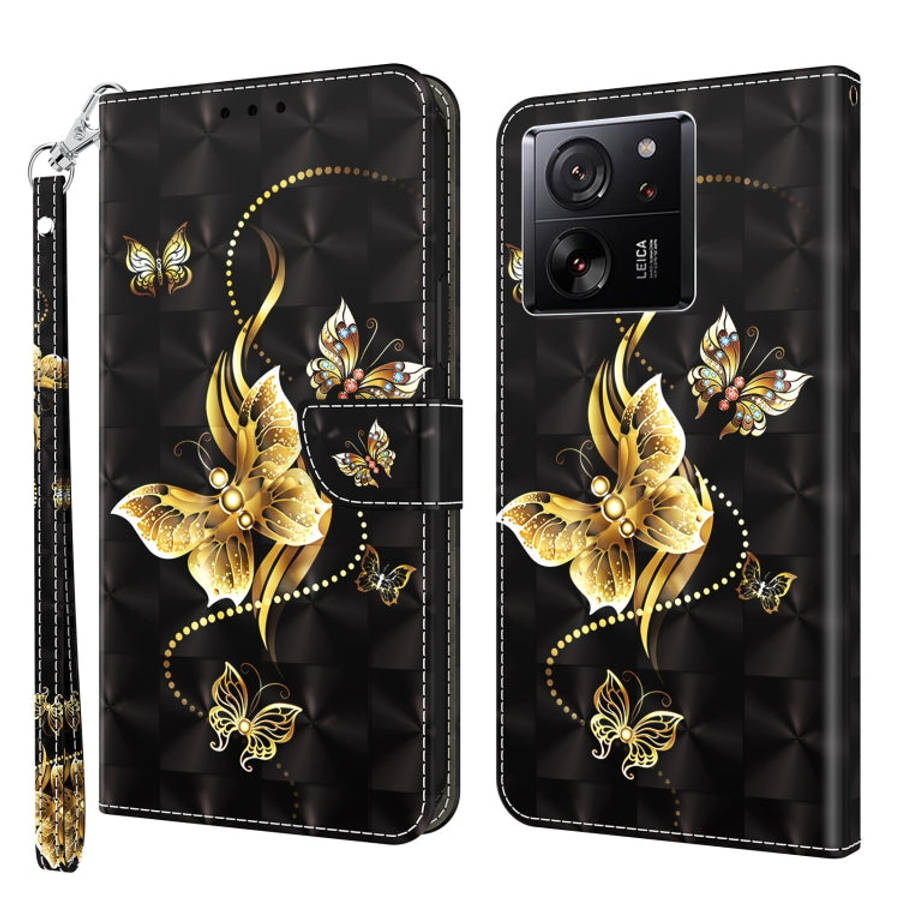 3D Painted Pattern Leather Phone Case, For Xiaomi Redmi Note 13 Pro+, For Xiaomi Redmi Note 13 Pr...