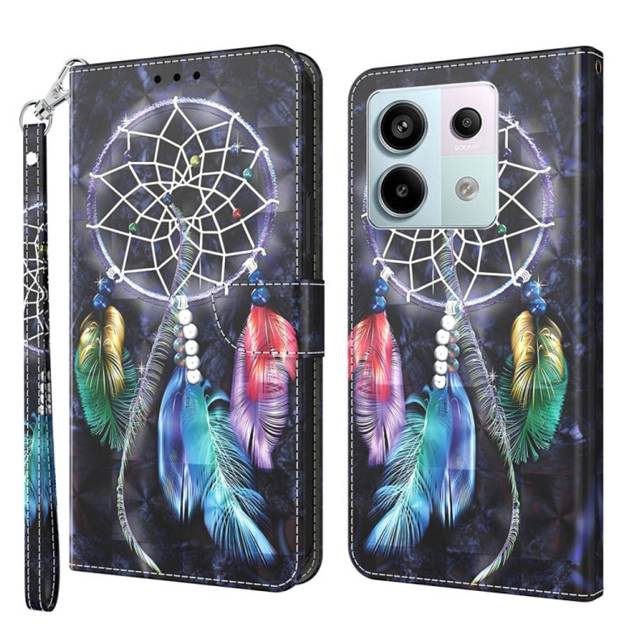 3D Painted Pattern Leather Phone Case, For Xiaomi Redmi Note 13 Pro+, For Xiaomi Redmi Note 13 Pr...