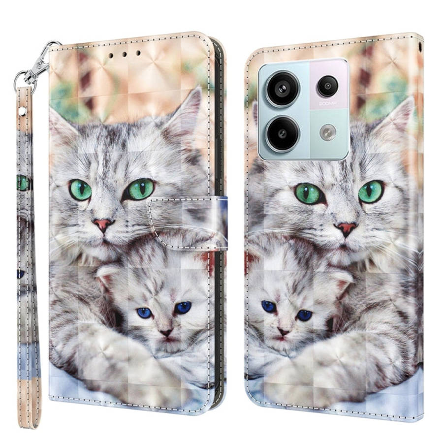 3D Painted Pattern Leather Phone Case, For Xiaomi Redmi Note 13 Pro+, For Xiaomi Redmi Note 13 Pr...