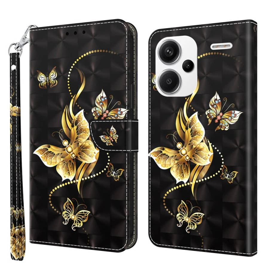 3D Painted Pattern Leather Phone Case, For Xiaomi Redmi Note 13 Pro+, For Xiaomi Redmi Note 13 Pr...