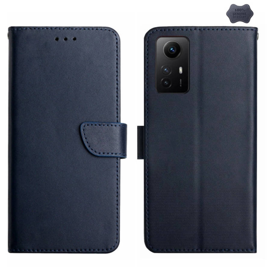 Genuine Leather Fingerprint-proof Flip Phone Case, For Redmi Note 13 Pro 4G / POCO M6 Pro 4G, For...