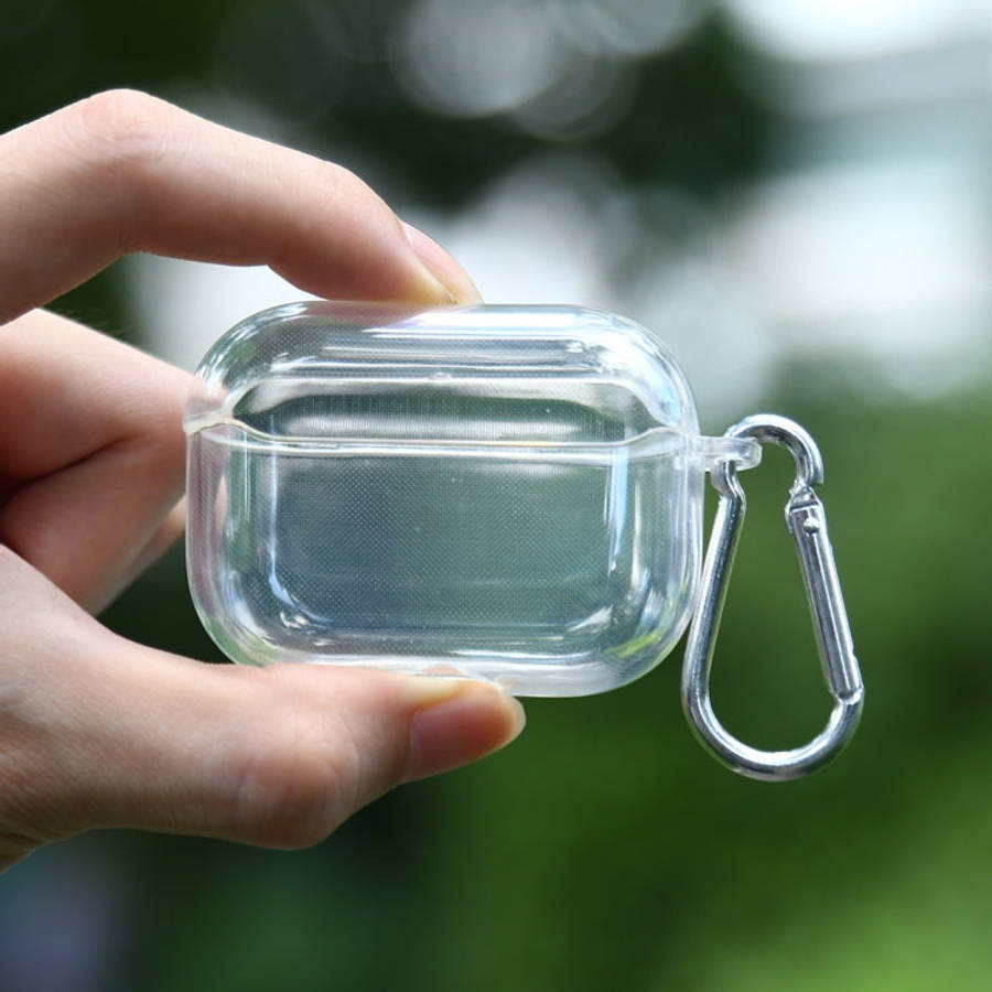 Transparent TPU Soft Earphone Protective Case with Hook, For AirPods Pro TPU
