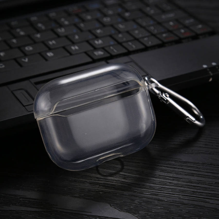 Transparent TPU Soft Earphone Protective Case with Hook, For AirPods Pro TPU