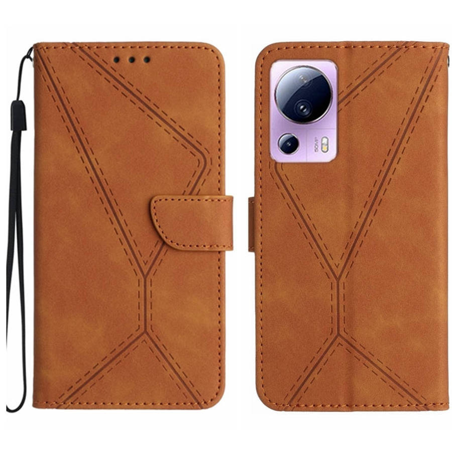 Stitching Embossed Leather Phone Case, For Xiaomi 13 Lite, For Xiaomi 13 Pro, For Xiaomi 13, For ...