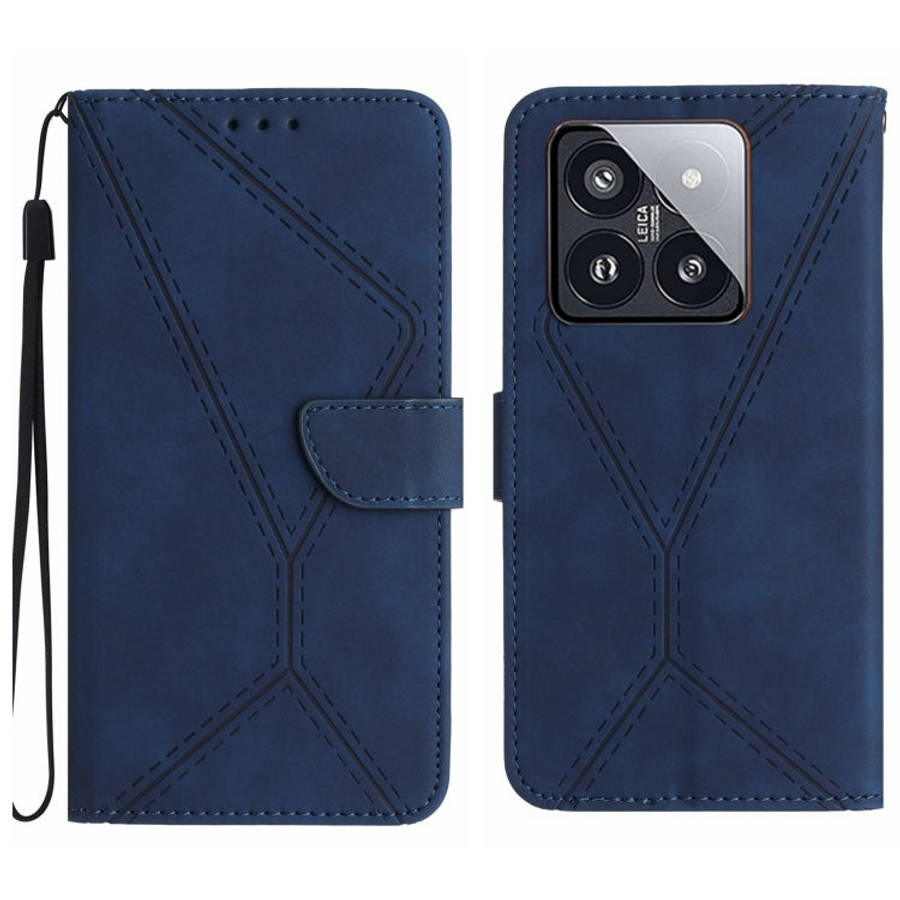 Stitching Embossed Leather Phone Case, For Xiaomi Redmi 13 4G Global / 5G Global, For Xiaomi Redm...
