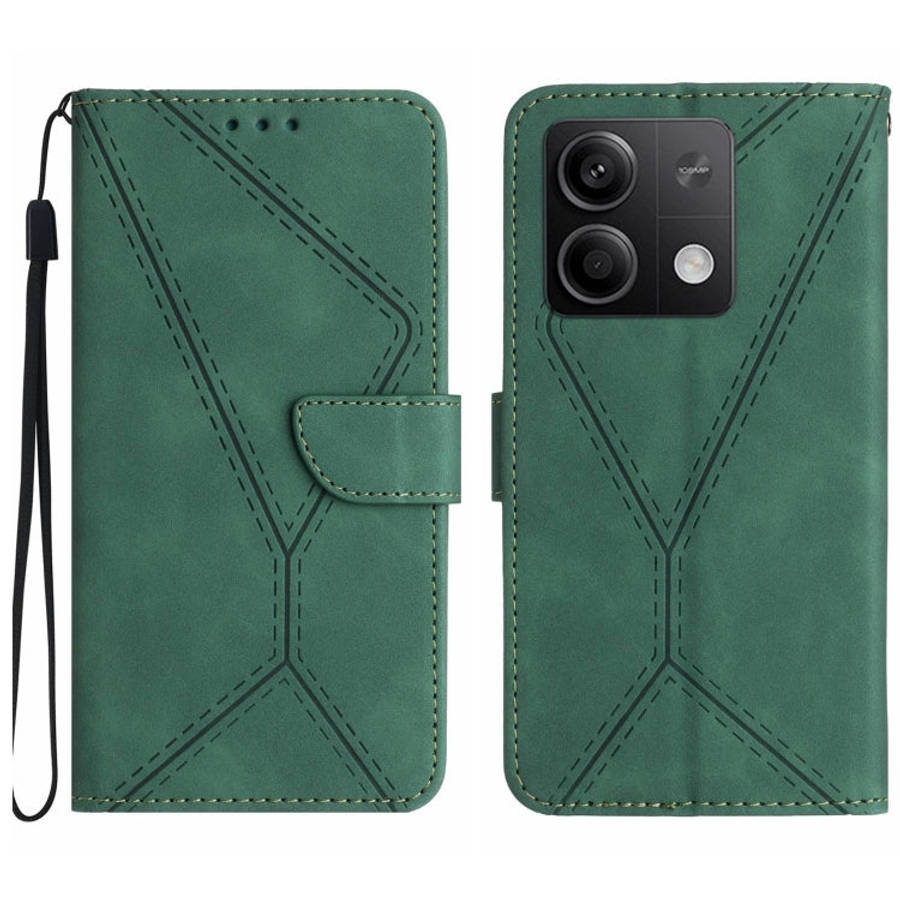 Stitching Embossed Leather Phone Case, For Xiaomi Redmi 13 4G Global / 5G Global, For Xiaomi Redm...