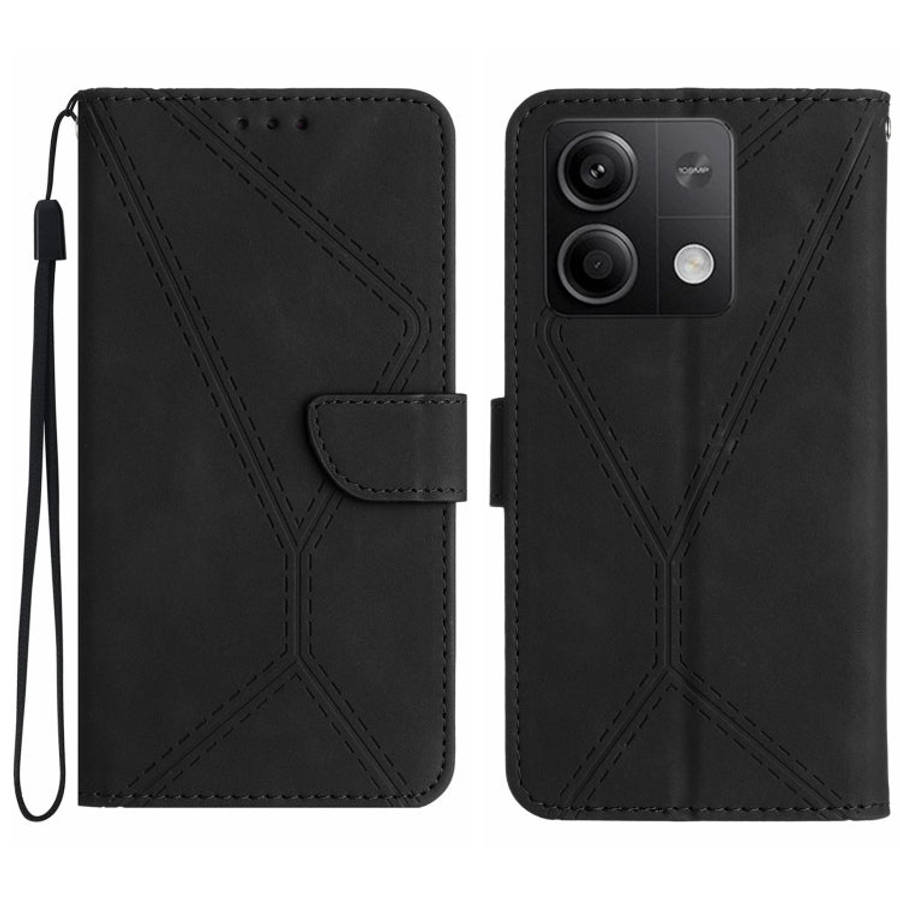Stitching Embossed Leather Phone Case, For Xiaomi Redmi 13 4G Global / 5G Global, For Xiaomi Redm...