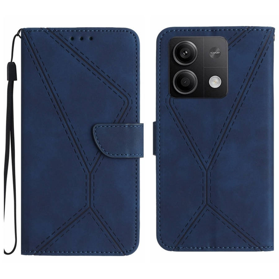 Stitching Embossed Leather Phone Case, For Xiaomi Redmi 13 4G Global / 5G Global, For Xiaomi Redm...
