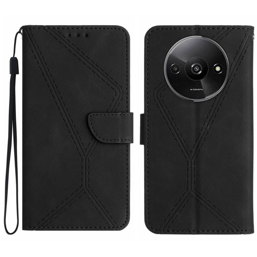 Stitching Embossed Leather Phone Case, For Xiaomi Redmi 13 4G Global / 5G Global, For Xiaomi Redm...