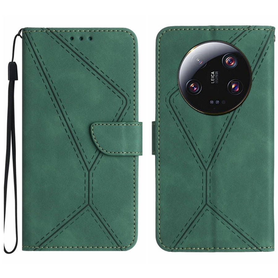 Stitching Embossed Leather Phone Case, For Xiaomi Redmi 13 4G Global / 5G Global, For Xiaomi Redm...