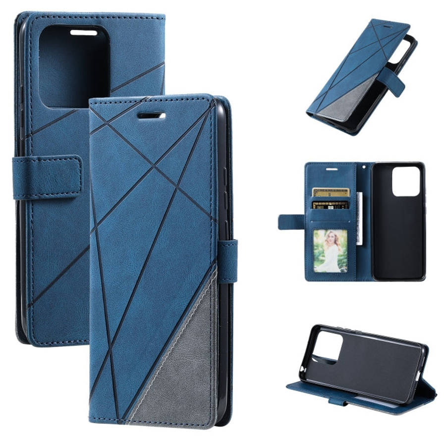 Skin Feel Splicing Leather Phone Case, For Redmi Note 12 Pro+, For Redmi Note 12 Pro 5G Global, F...