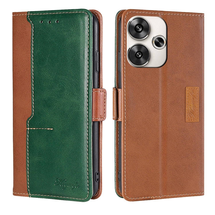 Contrast Color Side Buckle Leather Phone Case, For Xiaomi Redmi Turbo 3 5G, For Xiaomi Civi 4 Pro...
