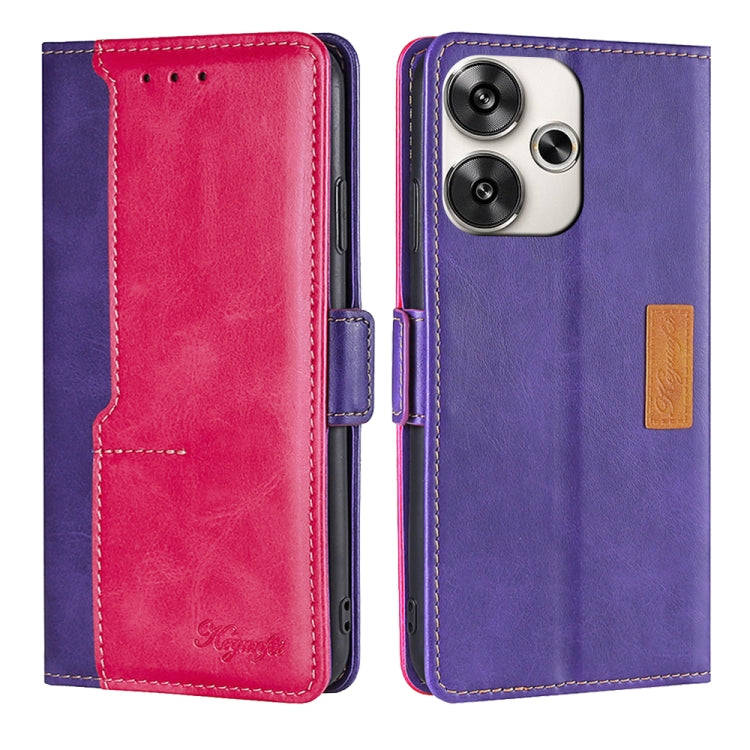 Contrast Color Side Buckle Leather Phone Case, For Xiaomi Redmi Turbo 3 5G, For Xiaomi Civi 4 Pro...