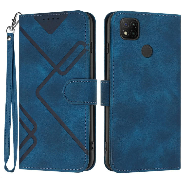 Line Pattern Skin Feel Leather Phone Case, For Xiaomi Redmi Note 10S 4G Global, For Xiaomi Redmi ...