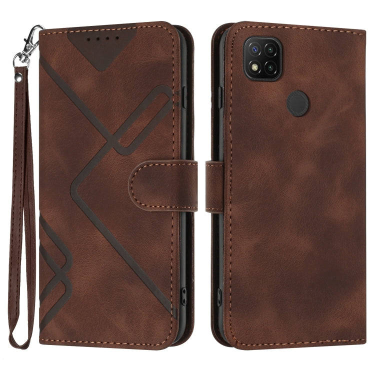 Line Pattern Skin Feel Leather Phone Case, For Xiaomi Redmi Note 10S 4G Global, For Xiaomi Redmi ...