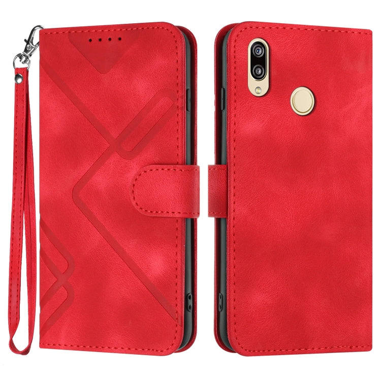 Line Pattern Skin Feel Leather Phone Case, For Xiaomi Redmi Note 8 Pro, For Xiaomi Redmi Note 7