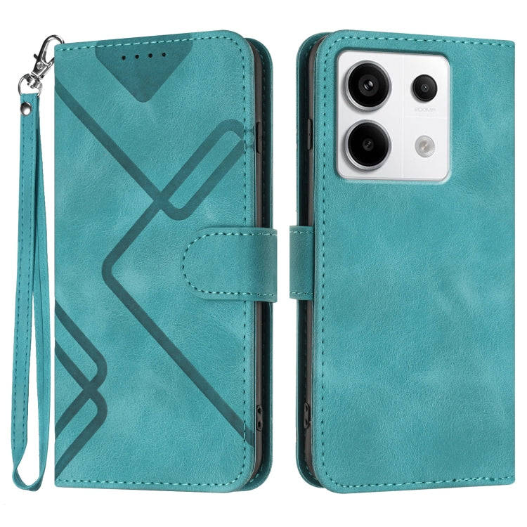 Line Pattern Skin Feel Leather Phone Case, For Xiaomi Redmi Note 13 Pro 4G, For Xiaomi Redmi Note...