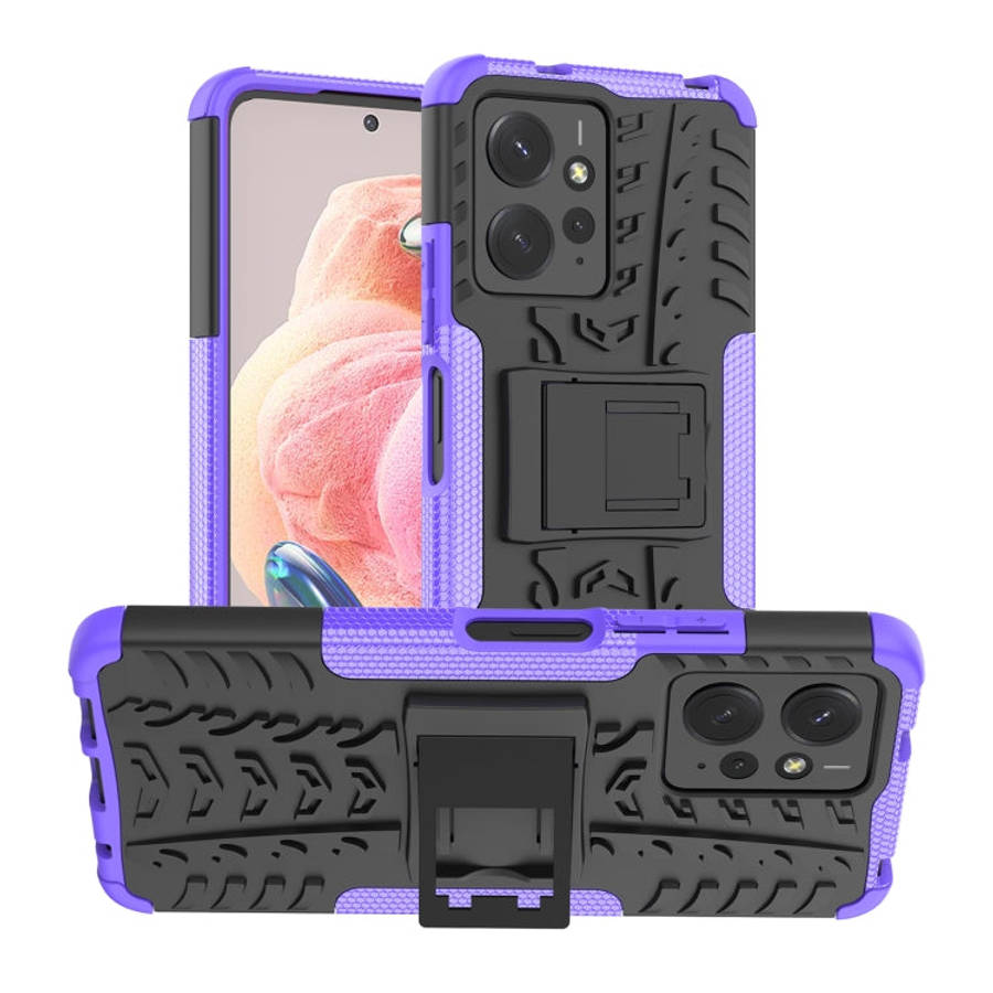 Tire Texture TPU + PC Phone Case with Holder, For Xiaomi Redmi A3 4G, For Xiaomi Redmi Note 13 4G...