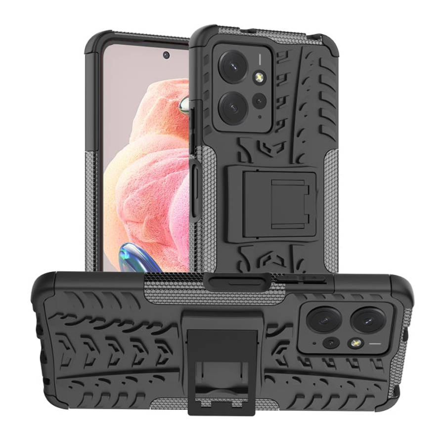 Tire Texture TPU + PC Phone Case with Holder, For Xiaomi Redmi A3 4G, For Xiaomi Redmi Note 13 4G...