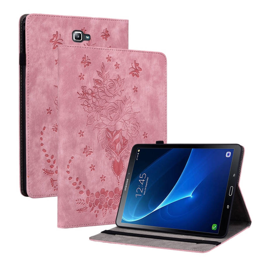 Butterfly Rose Embossed Leather Tablet Case, For Samsung Galaxy A7 Lite T220 / T225, For Samsung ...