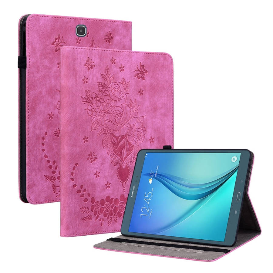 Butterfly Rose Embossed Leather Tablet Case, For Samsung Galaxy A7 Lite T220 / T225, For Samsung ...
