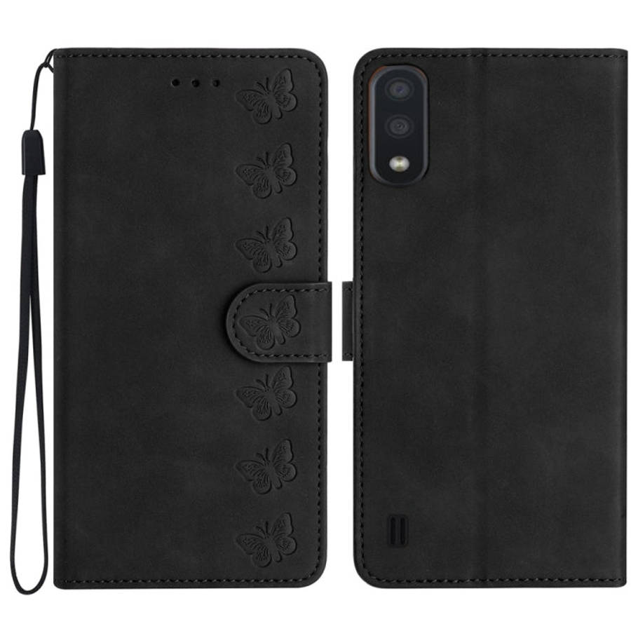 Seven Butterflies Embossed Leather Phone Case, For Samsung Galaxy A04 Core, For Samsung Galaxy S2...
