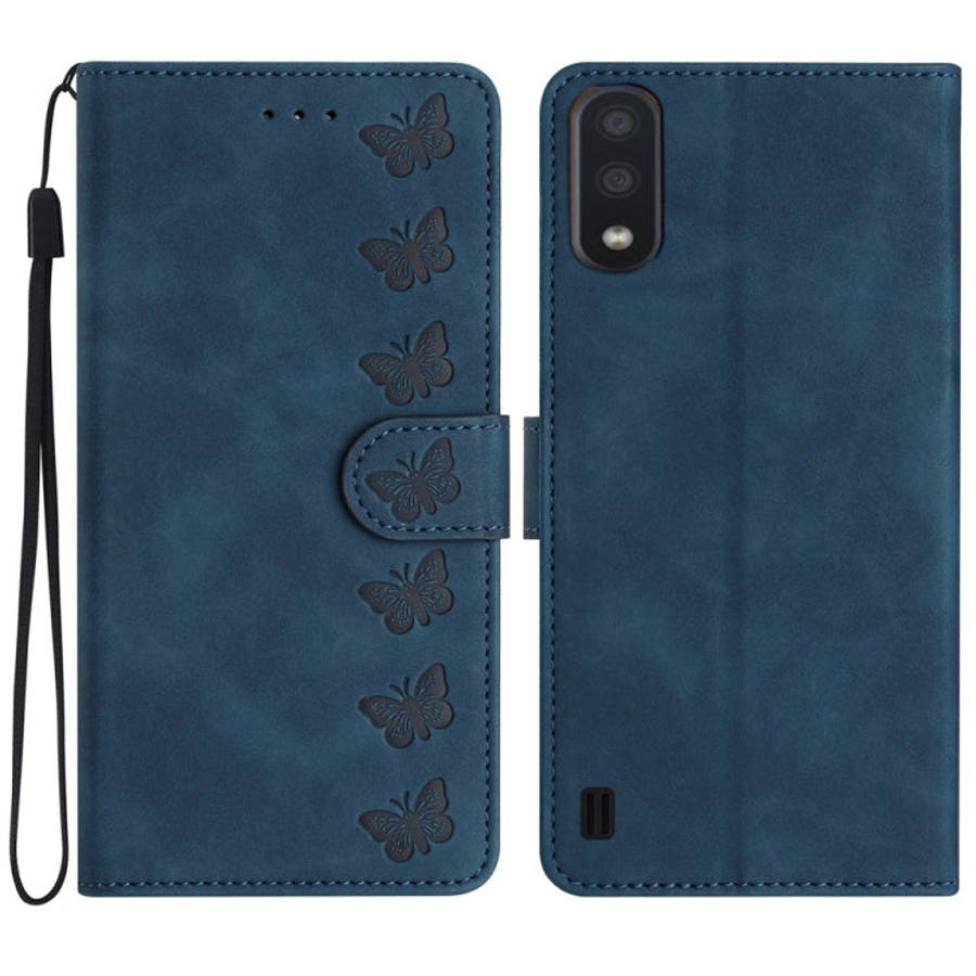 Seven Butterflies Embossed Leather Phone Case, For Samsung Galaxy A04 Core, For Samsung Galaxy S2...