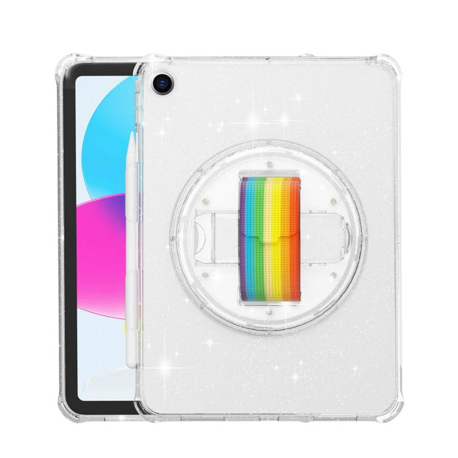 Terminator Shockproof Glitter Powder Tablet Case with Grip Strap, For iPad Pro 11 2022 / 2021, Fo...