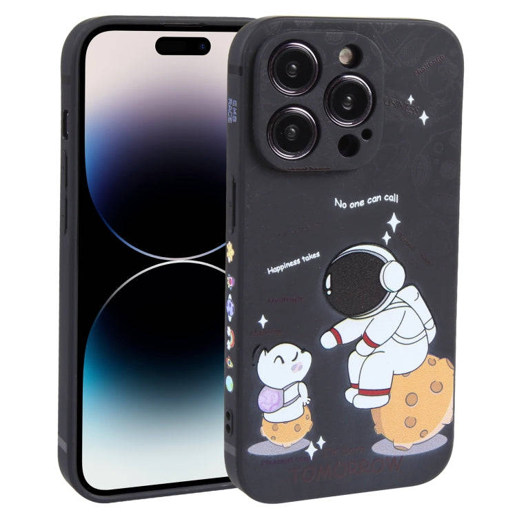 Astronaut Pattern Frosted TPU Phone Case, For iPhone 14 Plus, For iPhone 14, For iPhone 14 Pro, F...