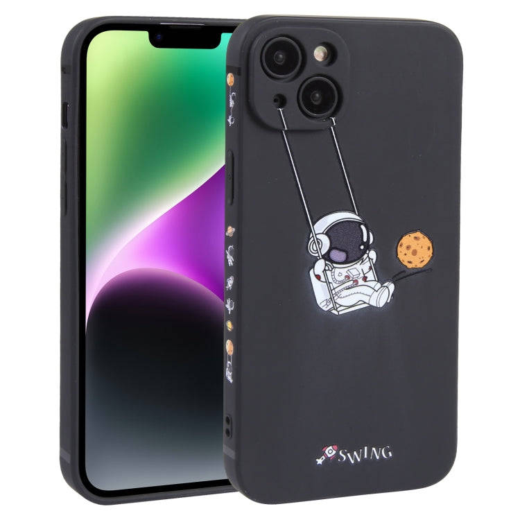 Astronaut Swinging Pattern TPU Phone Case, For iPhone 14 Plus, For iPhone 14, For iPhone 14 Pro, ...