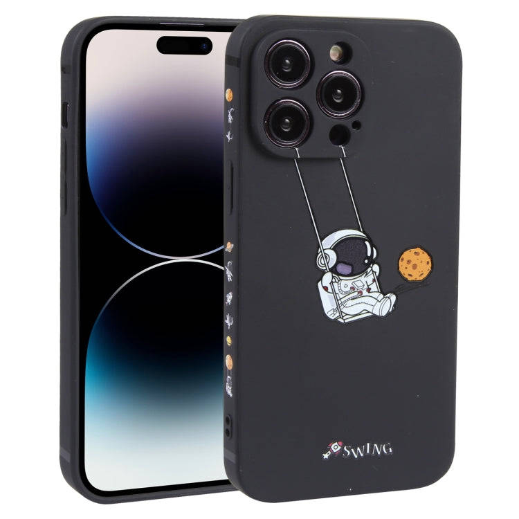 Astronaut Swinging Pattern TPU Phone Case, For iPhone 14 Plus, For iPhone 14, For iPhone 14 Pro, ...