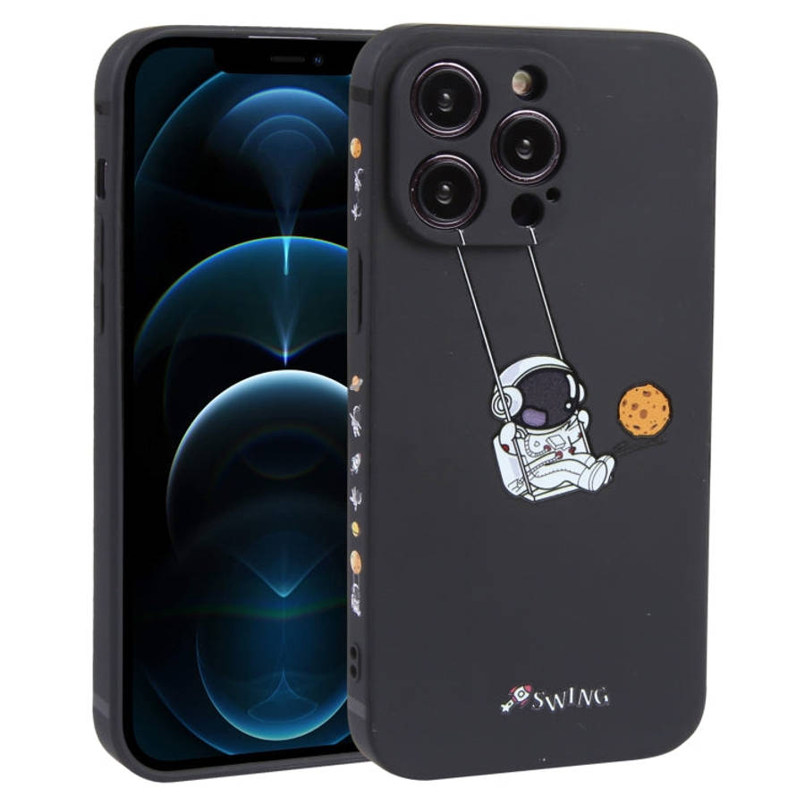 Astronaut Swinging Pattern TPU Phone Case, For iPhone 14 Plus, For iPhone 14, For iPhone 14 Pro, ...